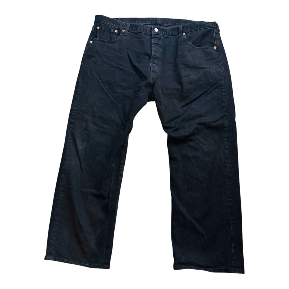 Men’s Levi’s 501 jeans, Black, button fly, laundered 46 x 30, EUC